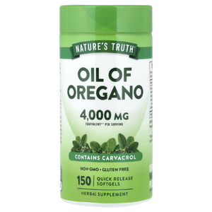 Nature's Truth, масло орегано, 150 капсул быстрого высвобождения (2000 мг в 1 капсуле)