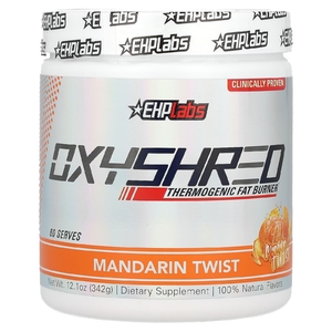 EHPlabs, OxyShred, термогенный сжигатель жира, со вкусом мандарина, 342 г (12,1 унции)