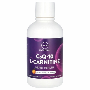 MRM Nutrition, жидкий коэнзим Q-10 и L-карнитин, апельсин и ваниль, 480 мл (16 жидк. унций)