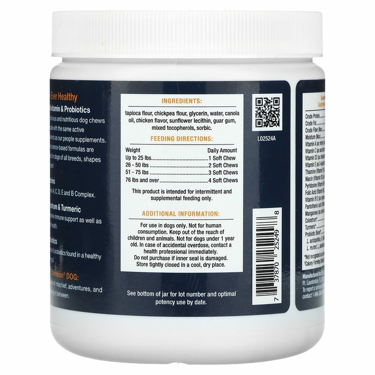 Life Extension, мультивитамины и пробиотики для собак, со вкусом курицы, 90 жевательных таблеток, 360 г (12,7 унции) (Товар снят с продажи) 