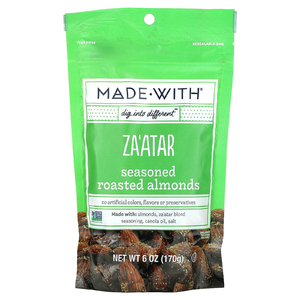 Made With, Za'atar, жареный миндаль с приправами, 170 г (6 унций)