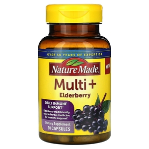 Nature Made, мультивитамины с бузиной, 60 капсул (Товар снят с продажи) 
