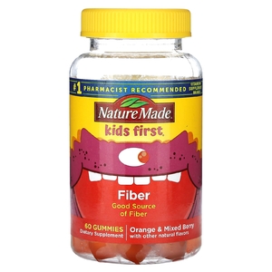 Nature Made, Kids First, жевательные таблетки с клетчаткой, со вкусом апельсина и ягод, 60 жевательных таблеток (Товар снят с продажи) 