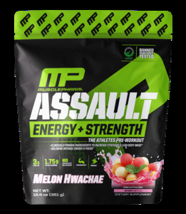MusclePharm, Assault Energy + Strength, предтренировочный комплекс, хвача с дыней, 351 г (12,4 унции)