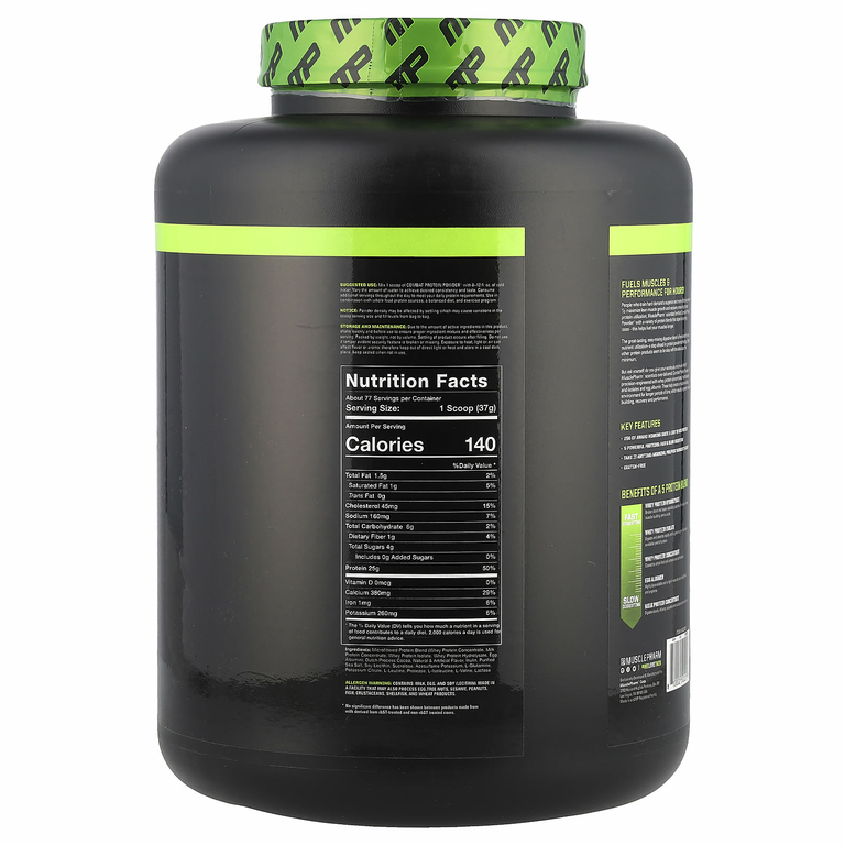 MusclePharm, Combat Protein, протеиновый порошок, со вкусом шоколадного молока, 2831 г (6,2 фунта)