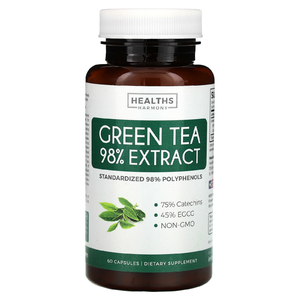 Healths Harmony, 98% экстракт зеленого чая, 60 капсул