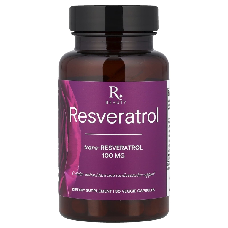 Reserveage Beauty, Ресвератрол, 30 растительных капсул