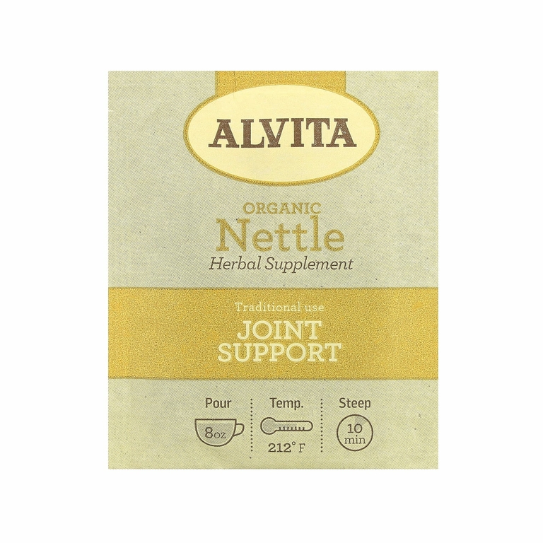 Alvita Teas, органический растительный чай, крапива, без кофеина, 16 индивидуально упакованных чайных пакетиков, 19,28 г (0,68 унции)