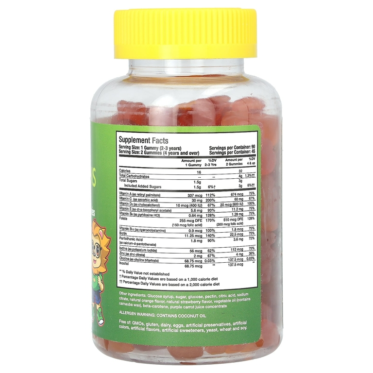 Noor Vitamins, жевательные мармеладки для детей, комплекс, 90 жевательных конфет