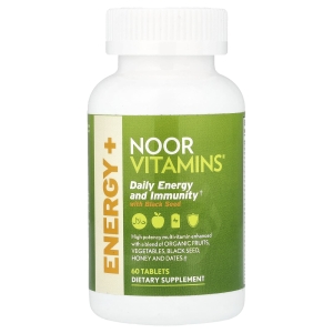 Noor Vitamins, ежедневная энергия и иммунитет, с черным тмином, 60 таблеток (Товар снят с продажи) 