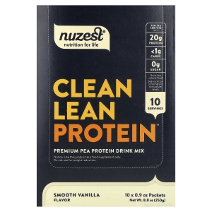 Nuzest, чистый постный протеин, со вкусом ванили, 10 пакетиков по 25 г (0,9 унции) (Товар снят с продажи) 