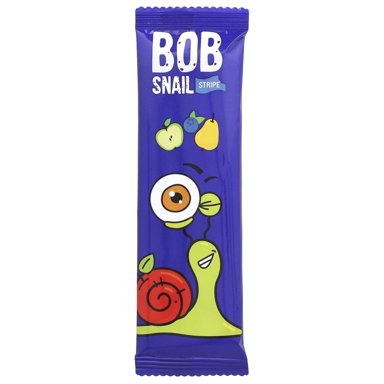 Bob Snail, фруктовая полоска, яблоко, груша и голубика, 6 полосок по 14 г (0,49 унции)