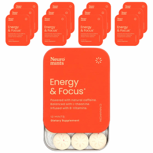 NeuroGum, NeuroMints, энергия и концентрация, корица, 12 пакетиков по 12 шт.
