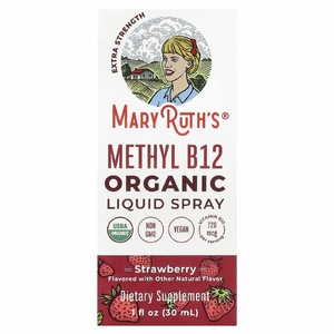 MaryRuth's, органический жидкий спрей с метилом B12, клубника, 30 мл