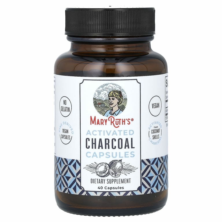 MaryRuth's, Капсулы с активированным углем, 40 капсул (475 мг на капсулу)