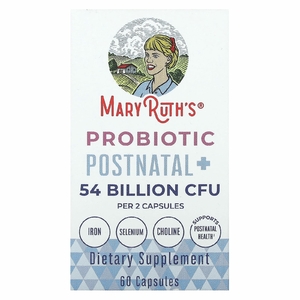 MaryRuth's, пробиотик Postnatal+, 54 млрд КОЕ, 60 капсул (27 млрд КОЕ в 1 капсуле)