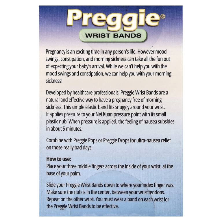 Preggie, ремешок для запястья, розовый, 4 шт. (Товар снят с продажи) 