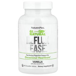 NaturesPlus, Gi Natural, Reflux Ease, ваниль, 60 жевательных таблеток