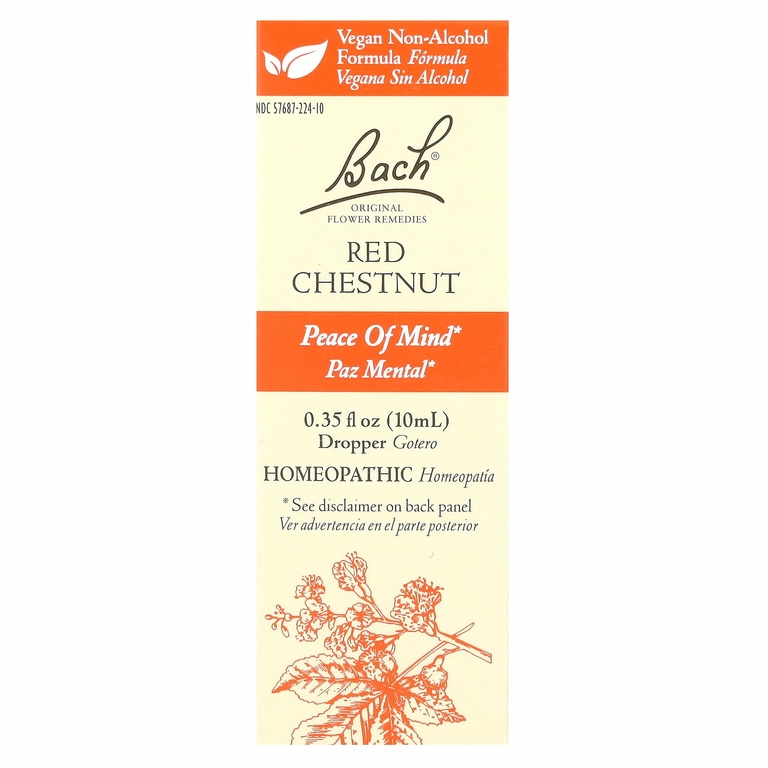 Bach, Original Flower Remedies, экстракт красного каштана, 10 мл (0,35 жидк. унции)