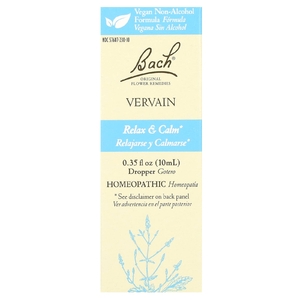 Bach, Original Flower Remedies, вербена, 10 мл (0,35 жидк. унции)