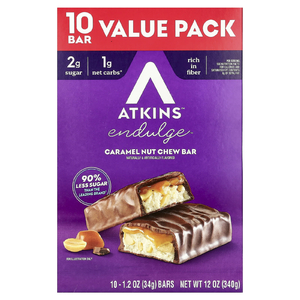 Atkins, Endulge™, батончик с карамелью и орехами, 10 шт. по 34 г (1,2 унции)