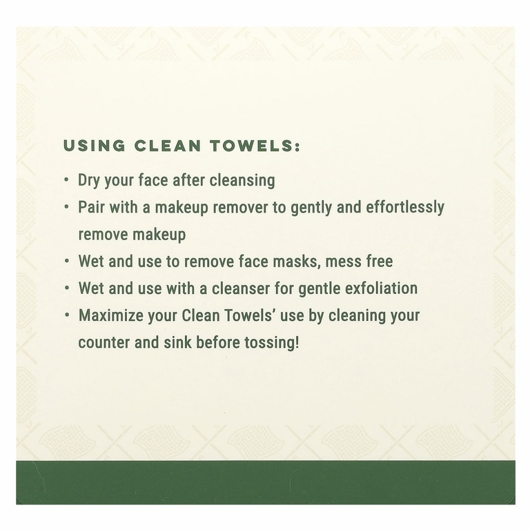 Clean Skin Club, очищающие полотенца, размер XL, одноразовые, бамбуковые, 50 шт.