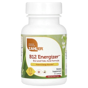 Zahler, B12 Energizer, натуральная вишня, 10 пастилок (Товар снят с продажи) 