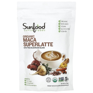 Sunfood, органический суперлатте из маки, 170 г (6 унций)
