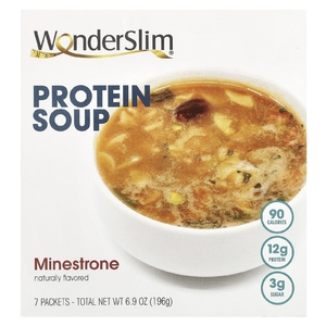 WonderSlim, протеиновый суп, минестроне, 7 пакетиков по 28 г (Товар снят с продажи) 