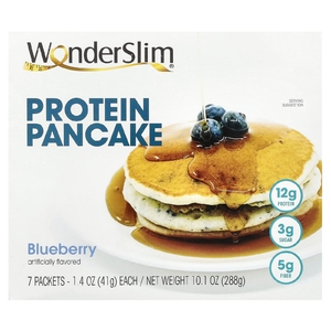 WonderSlim, протеиновый блин, голубика, 7 пакетиков по 41 г (1,4 унции) (Товар снят с продажи) 