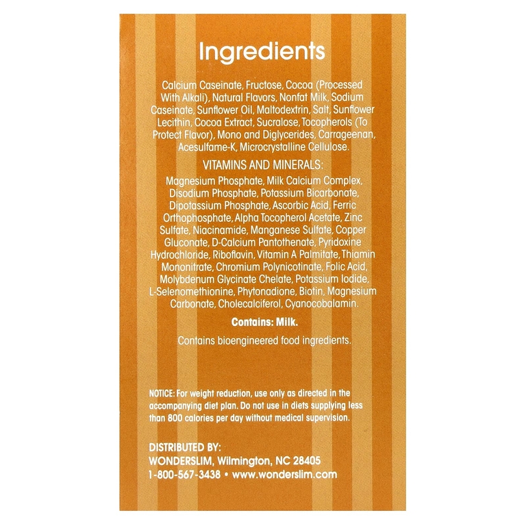 WonderSlim, meal Shake, шоколад с соленой карамелью, 7 пакетиков по 28 г (Товар снят с продажи) 