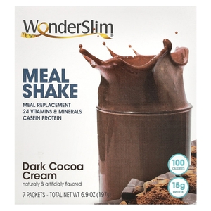 WonderSlim, коктейль, темный какао-крем, 7 пакетиков по 28 г (Товар снят с продажи) 