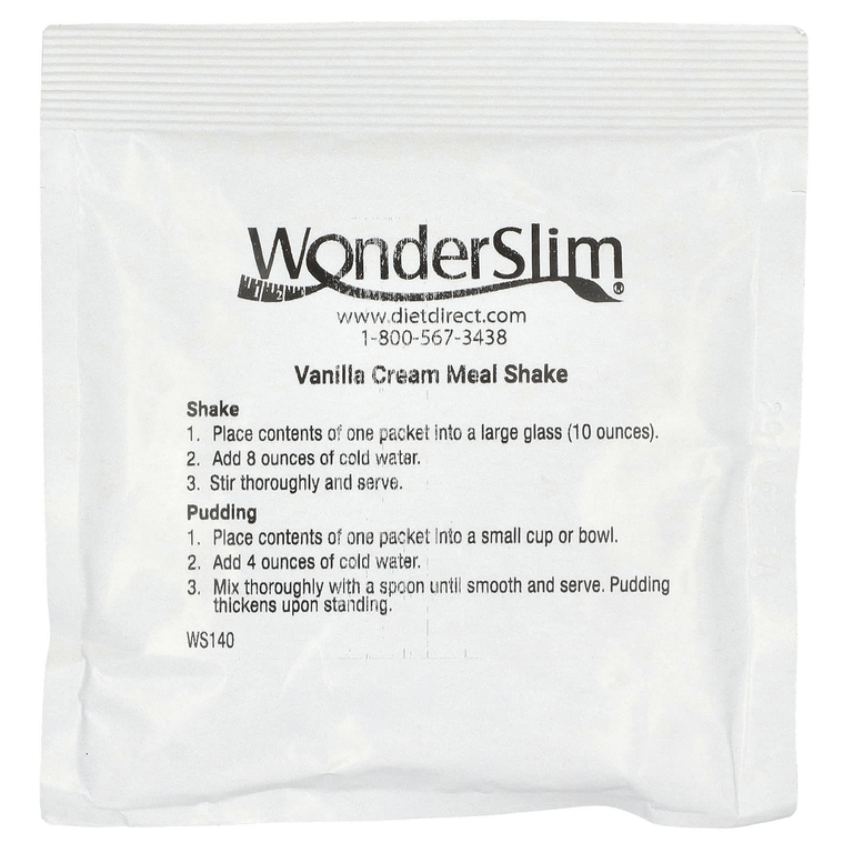 WonderSlim, коктейль, ванильный крем, 7 пакетиков по 27 г (Товар снят с продажи) 