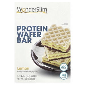 WonderSlim, протеиновая вафля, со вкусом лимона, 5 пакетиков по 41 г (1,45 унции) (Товар снят с продажи) 