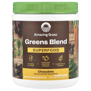 Amazing Grass, смесь зелени, суперфуд, шоколад, 240 г (8,5 унции)