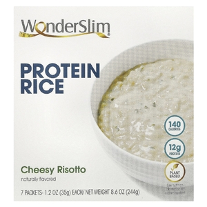 WonderSlim, протеиновый рис, ризотто с сыром, 7 пакетиков по 35 г (1,2 унции) (Товар снят с продажи) 