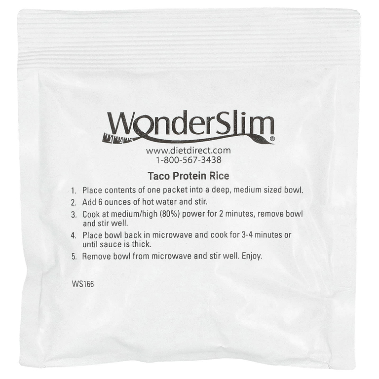 WonderSlim, протеиновый рис, рис тако, 7 пакетиков по 35 г (1,2 унции) (Товар снят с продажи) 