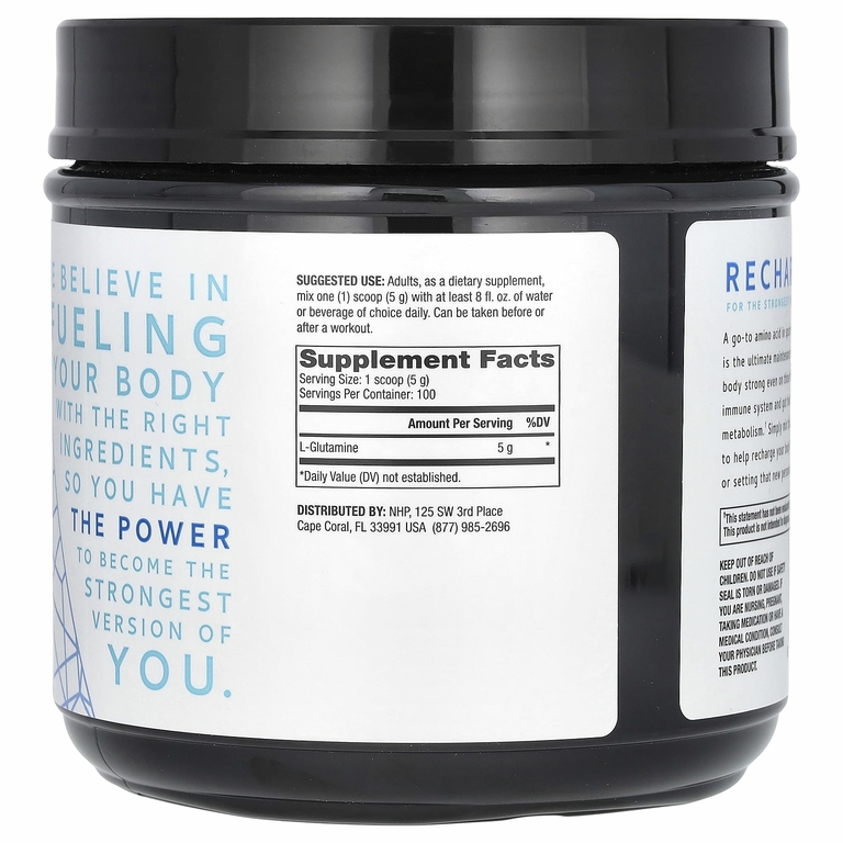 Dr. Mercola, Pure Power, L-глютамин, без вкусовых добавок, 500 г (17,6 унции)