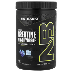 NutraBio, микронизированный моногидрат креатина, со вкусом голубой малины, 399 г (14 унций)