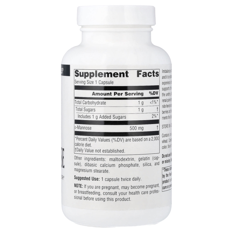Source Naturals, D-манноза, 500 мг, 120 капсул