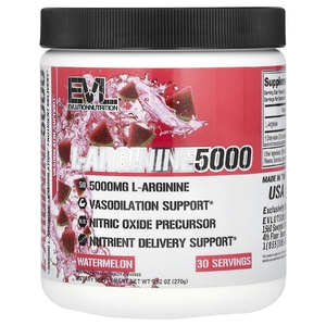 EVLution Nutrition, L-аргинин 5000, арбуз, 270 г (9,52 унции)