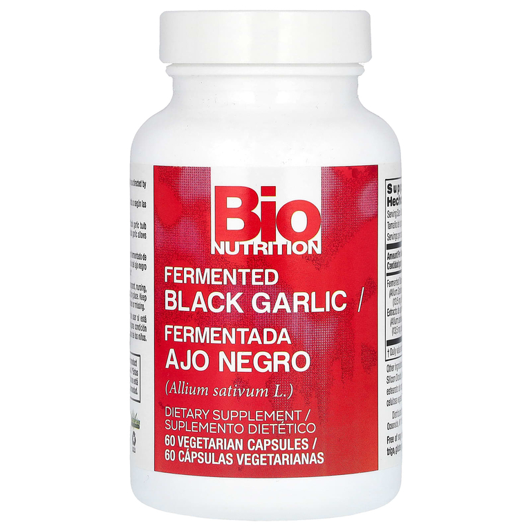 Bio Nutrition, Ферментированный черный чеснок, 450 мг, 60 вегетарианских капсул