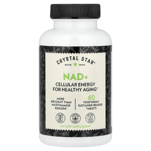 Crystal Star, NAD+, 60 вегетарианских таблеток длительного высвобождения