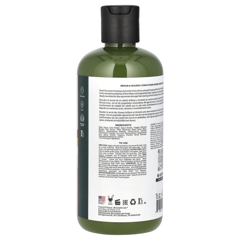 Petal Fresh, чистый, восстанавливающий и питательный кондиционер, имбирь и розовая вода, 475 мл (16 жидк. унций) (Товар снят с продажи) 