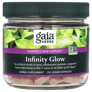 Gaia Herbs, Infinity Glow, средство для поддержки кожи для женщин, 120 веганских капсул (Товар снят с продажи) 