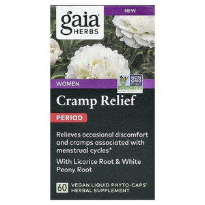 Gaia Herbs, средство для облегчения менструации для женщин, 60 веганских капсул Liquid Phyto-Caps®