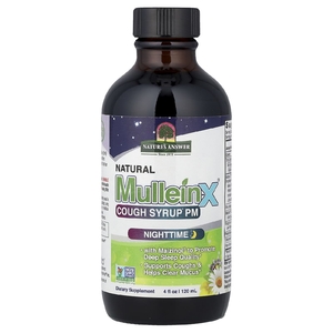 Nature's Answer, Natural Mullein-X®, сироп от кашля, для приема перед сном, 120 мл (4 жидк. унции)