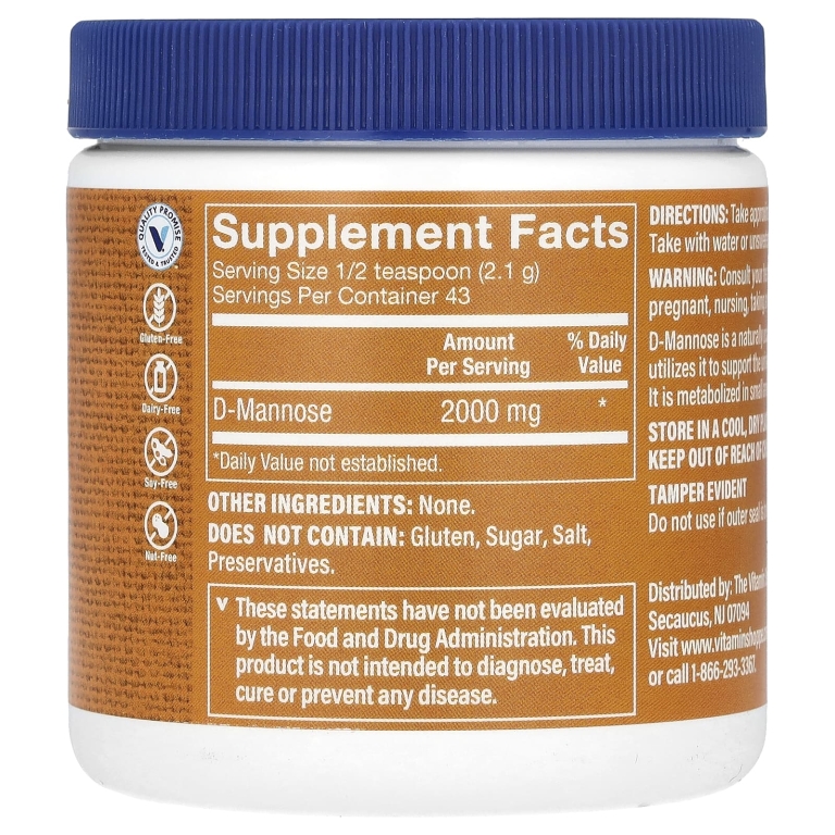The Vitamin Shoppe, D-манноза в порошке, 90,3 г (3,2 унции) (Товар снят с продажи) 
