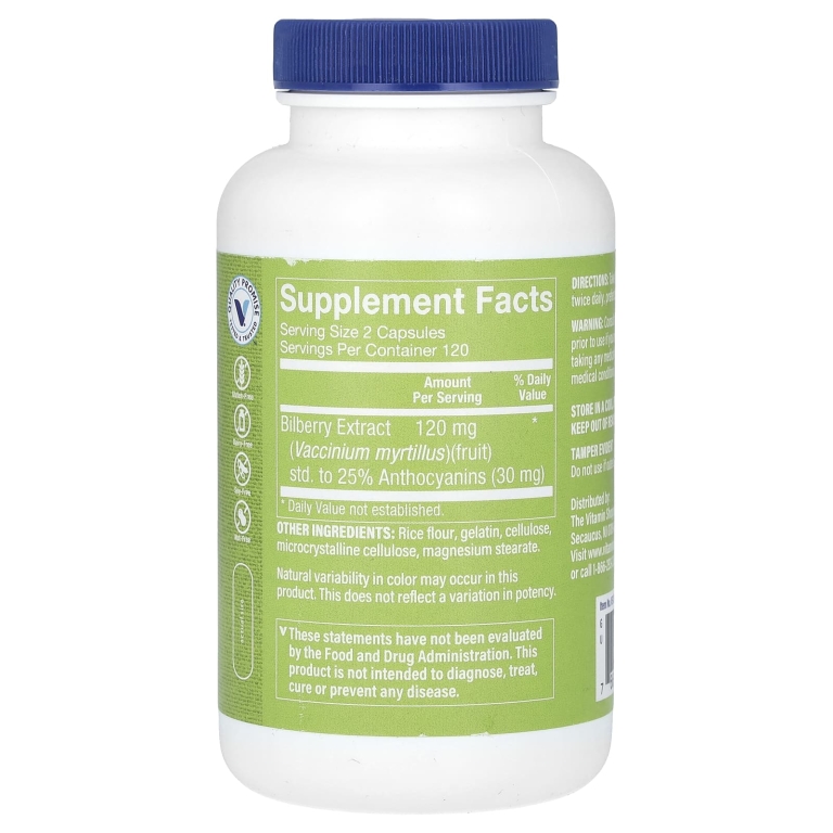 The Vitamin Shoppe, экстракт черники, 240 капсул (60 мг в 1 капсуле)