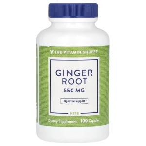 The Vitamin Shoppe, корень имбиря, 550 мг, 100 капсул (Товар снят с продажи) 